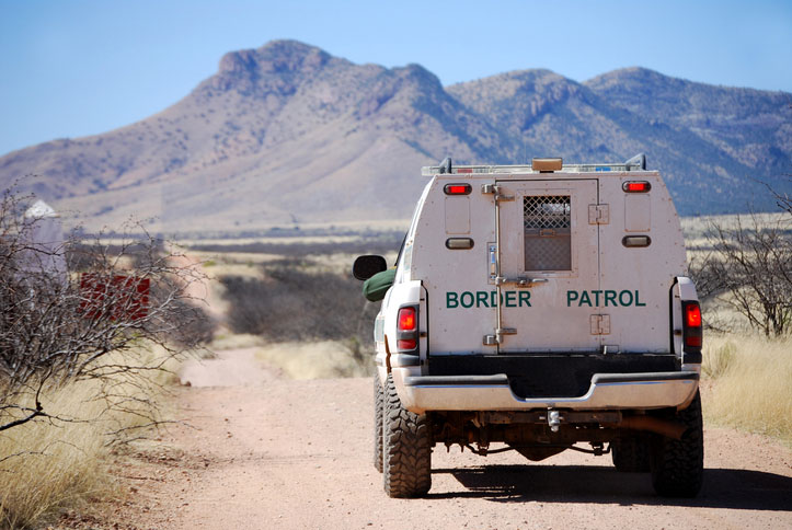 border patrol truck on border